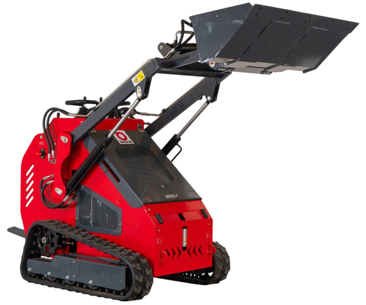 Mini chargeur sur chenilles pompe hydraulique triple - Moteur essence 23ch - 16 kW - 1150 kg - Capacité de levage 380 kg - Avec godet MW Tools