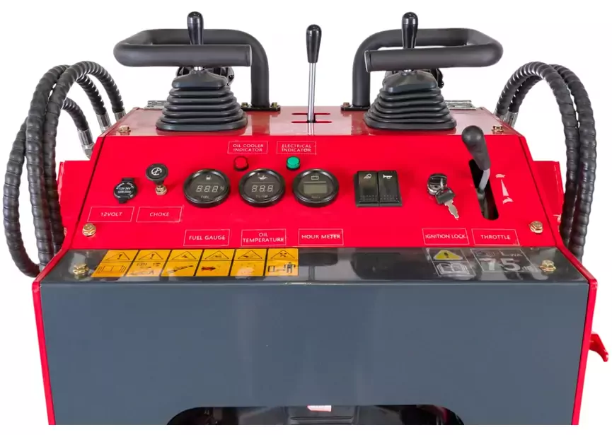 Mini chargeur sur chenilles moteur essence 23ch - 16 kW - 1000 kg - Capacité de levage 300 kg - Avec godet MW Tools - Image 3