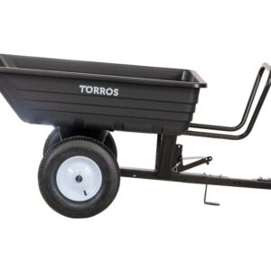 Remorque simple essieu 225 kg benne en plastique PE basculante 1016 x 838 x 270 mm Torros