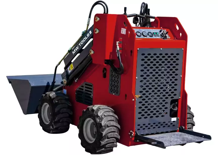 Mini chargeur sur roues moteur essence 23 ch - 1430 kg – Capacité de levage 430 kg - Avec Godet - Polyvalente, compacte et robuste MW Tools - Image 7