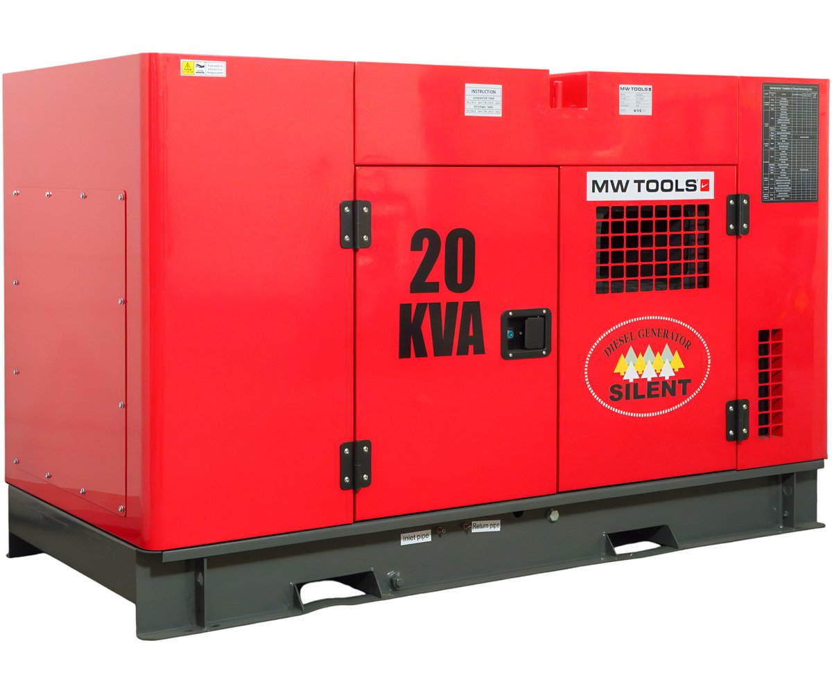 Groupe électrogène diesel 22 kVA 3x400V – 230V – Refroidi par eau - Avec régulateur AVR - Connecteur pour ATS MW Tools