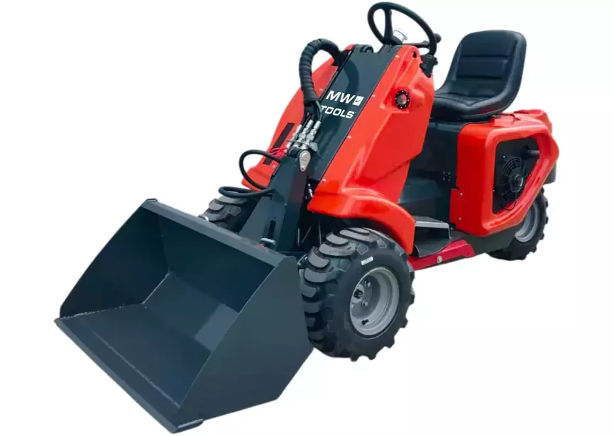 Mini chargeuse compacte 3 roues 480 kg - Moteur essence 15 CV - Transmission hydrostatique - Avec siège MW Tools - Image 4
