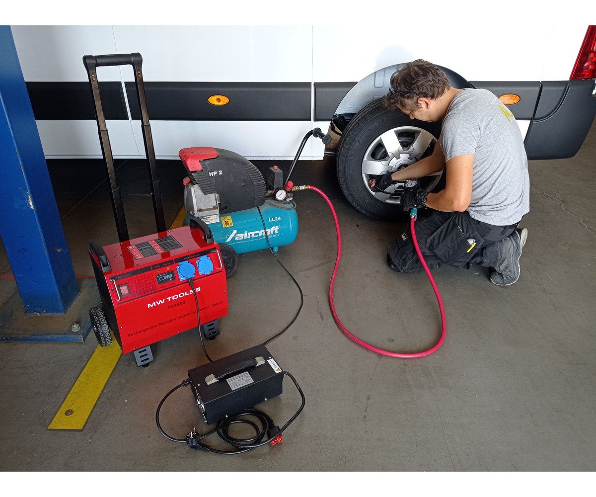 Station d'énergie portable 2405Wh 230V 3.5kW - Batterie externe puissante mobile MW Tools - Image 6