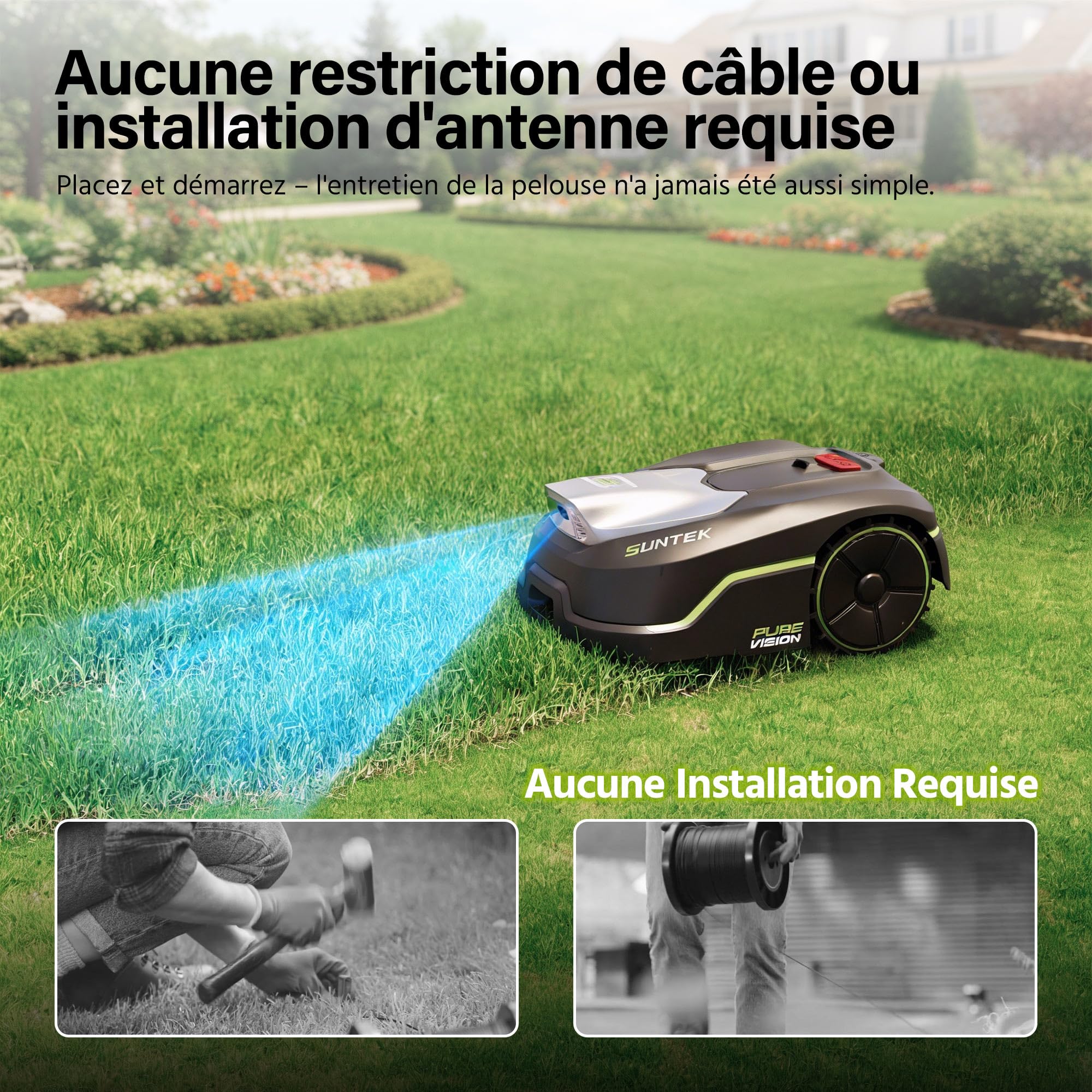 SUNTEK Robot Tondeuse sans Fil Périphérique - Robot Tonde… : test, prix et avis 2026 - Image 2