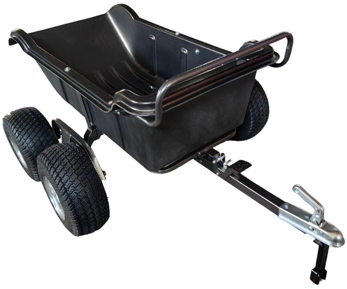 Remorque double essieu 550kg benne en plastique PE basculante 1600x826x475 mm Torros - Image 7
