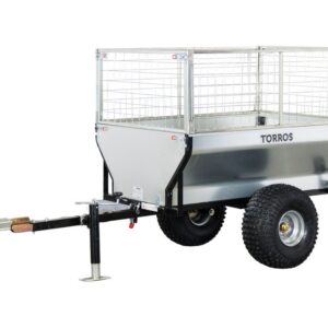 Remorque simple essieu 2 roues 550kg benne galvanisée 1500x960x465 mm Torros