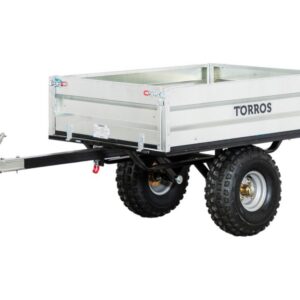Remorque simple essieu 350kg benne galvanisée basculante 1200x850x300 mm Torros