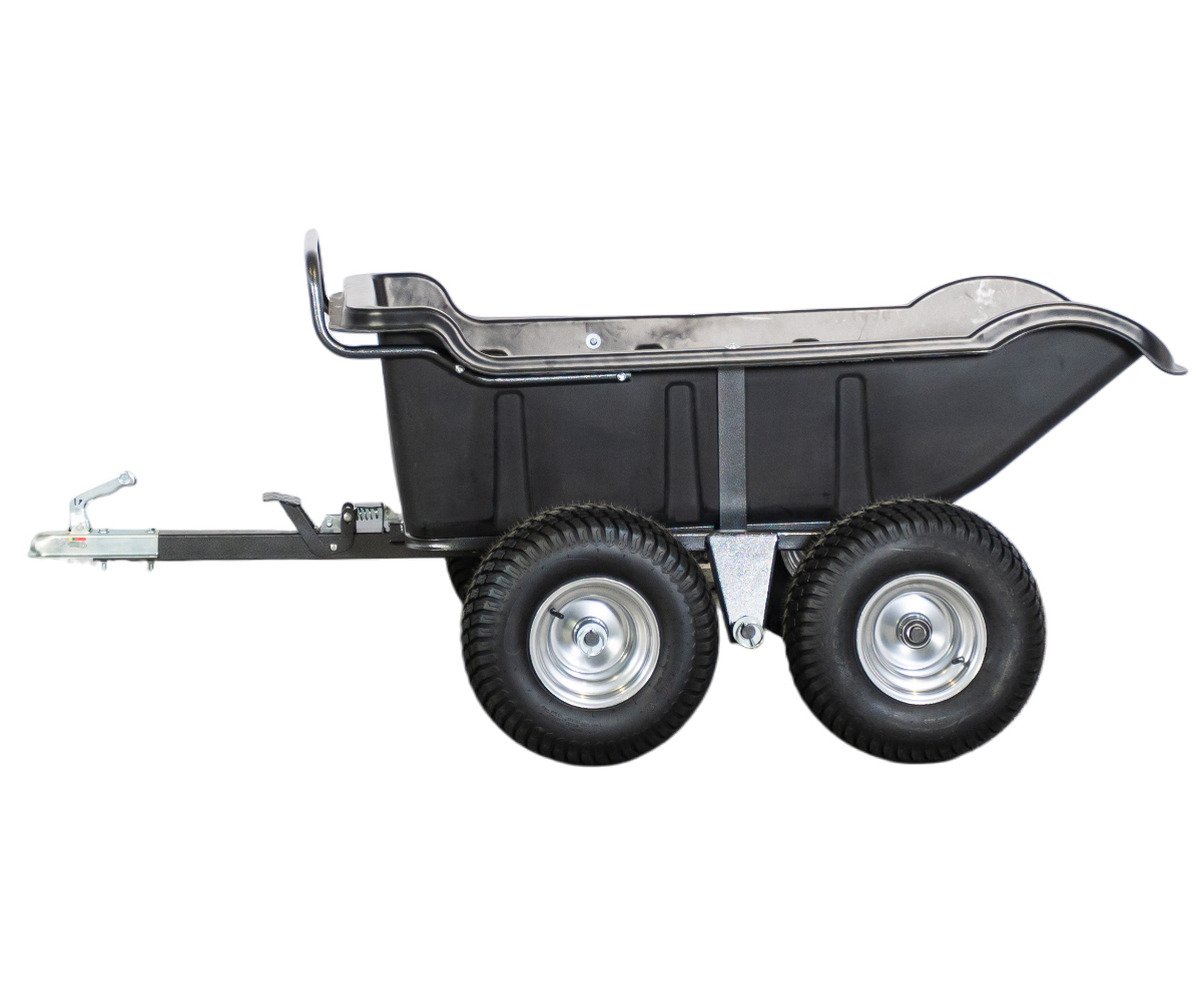 Remorque double essieu 550kg benne en plastique PE basculante 1600x826x475 mm Torros - Image 4