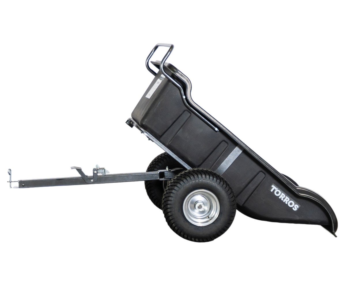 Remorque simple essieu 550kg benne en plastique PE basculante 1600x826x475 mm Torros - Image 3