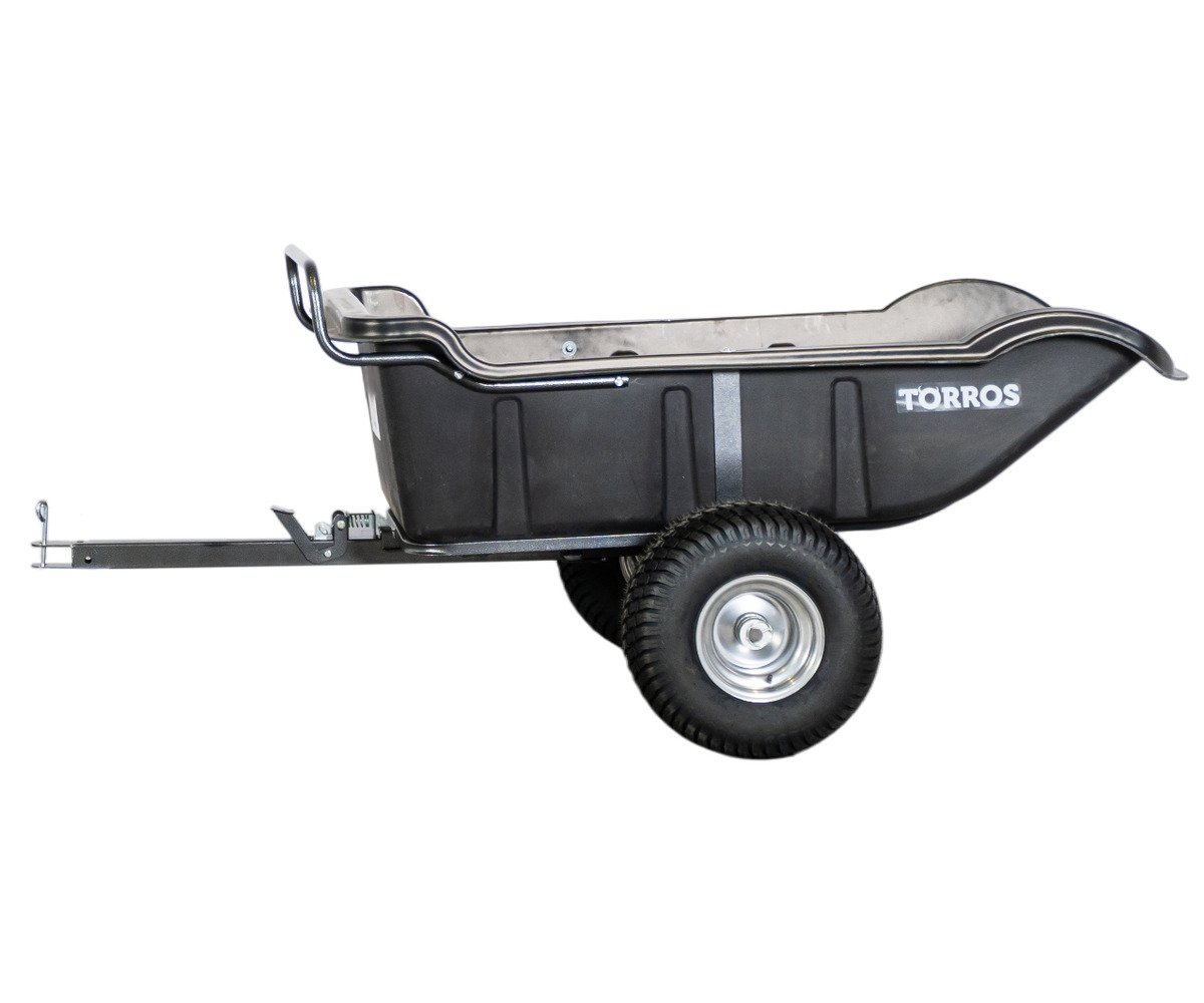 Remorque simple essieu 550kg benne en plastique PE basculante 1600x826x475 mm Torros - Image 5