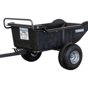Remorque simple essieu 550kg benne en plastique PE basculante 1600x826x475 mm Torros