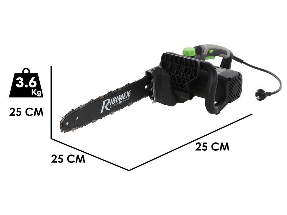 Ribimex PRTRE352 - Tronçonneuse de coupe électrique - 1600 W - Guide de 35 cm - Image 9
