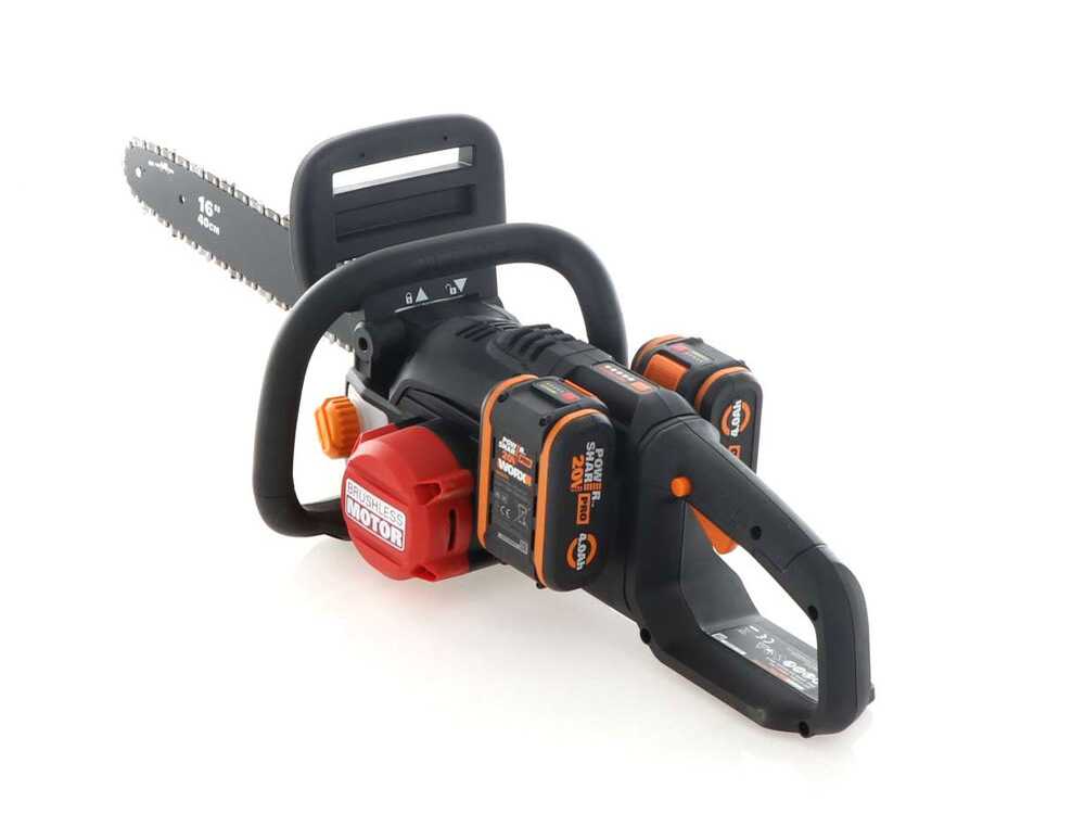 WORX WG385E NITRO - Tronçonneuse à batterie - 2 x 40V 4Ah - Guide de 40 cm - Image 8